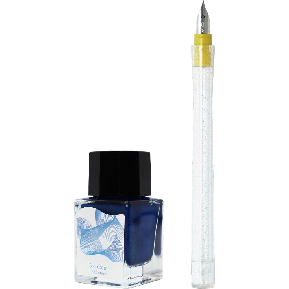 Sailor Compass Dipton Shimmer Mini Ink & Hocoro Dip Pen Set - Ice Dance