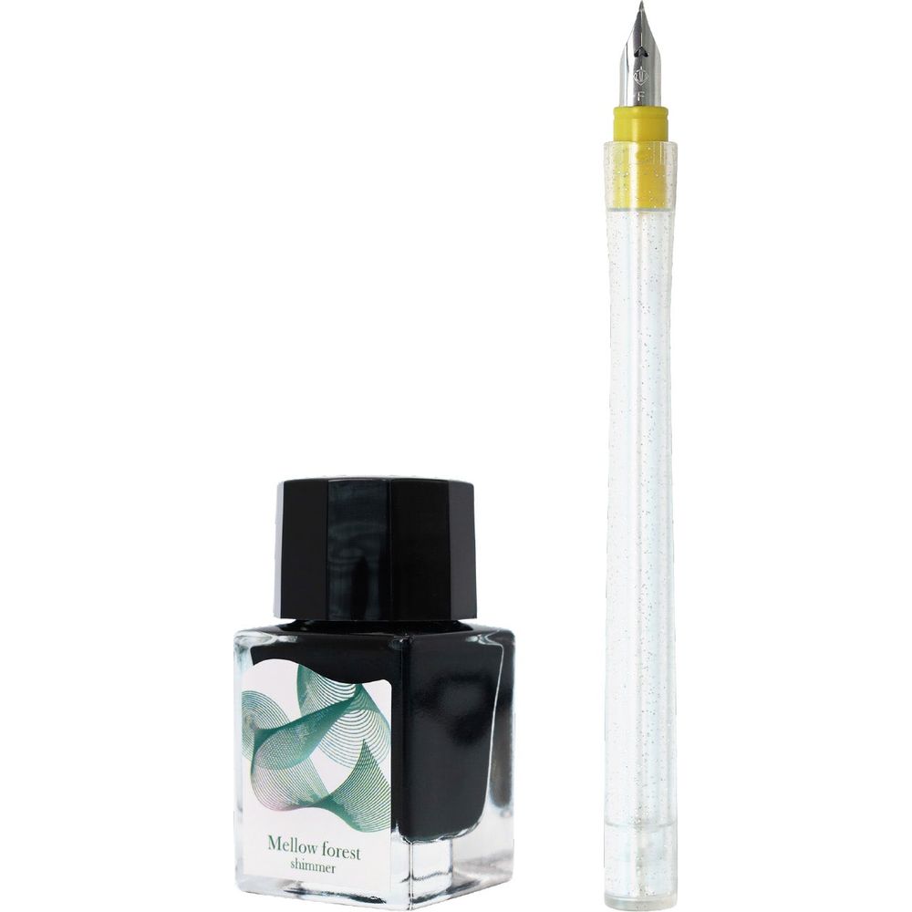 Sailor Compass Dipton Shimmer Mini Ink & Hocoro Dip Pen Set - Mellow Forest