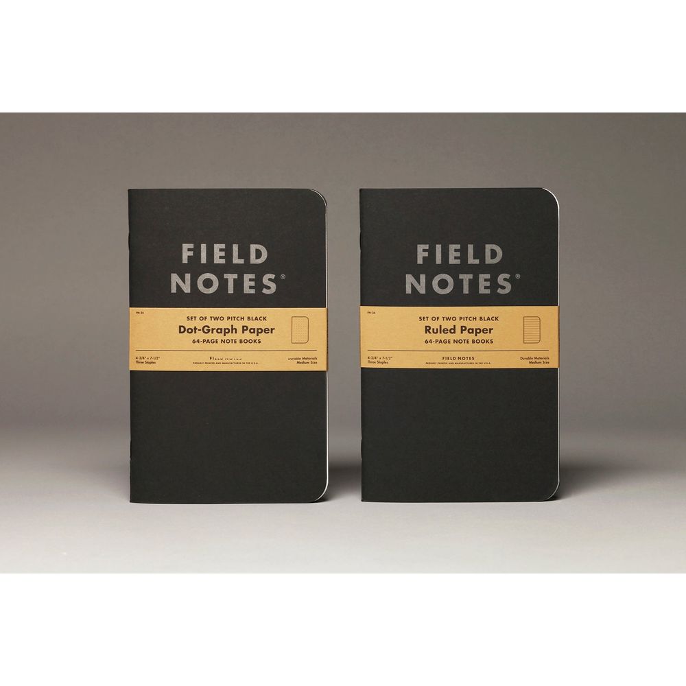 Field Notes - 2-Pack - Pitch Black (Large)
