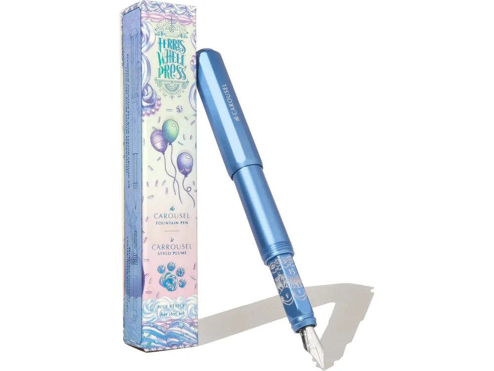 Ferris Wheel Press - Aluminum Carousel Fountain Pen - Blue Revelry