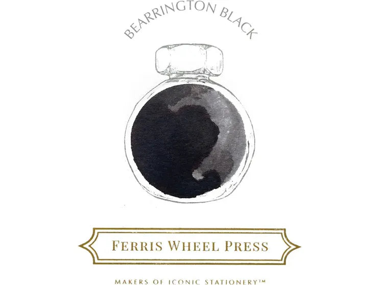 Ferris Wheel Press Fountain Pen Ink - Everyday Collection - Bearrington Black (Mini Bottle) 10mL