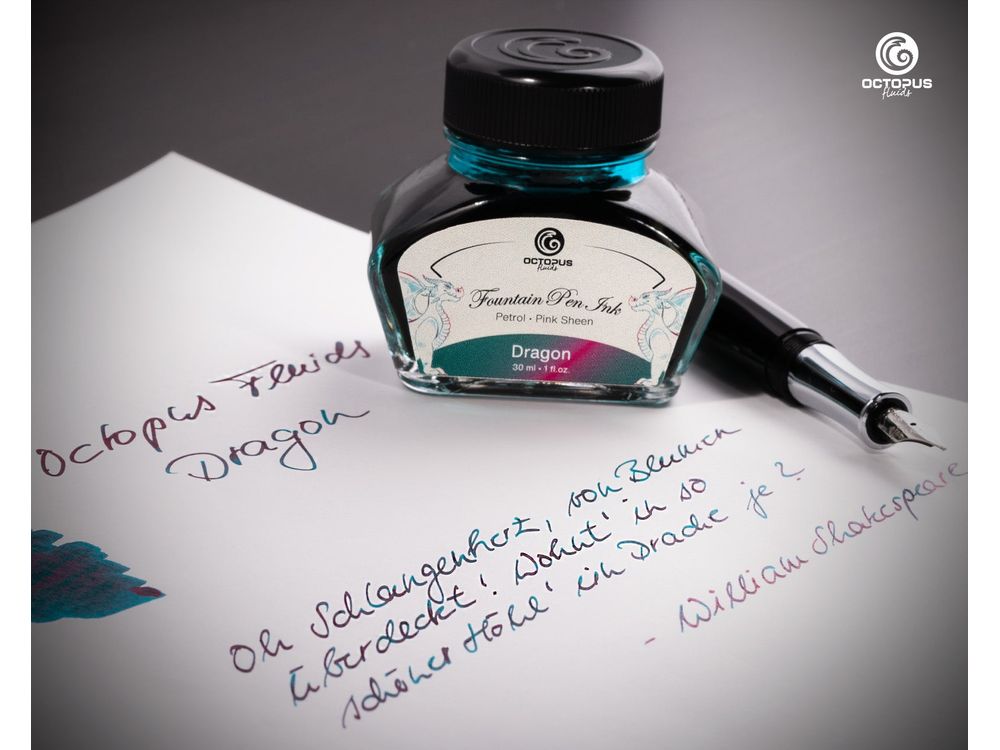 Octopus Sheen Ink (30mL) - Dragon (Petrol/Pink)