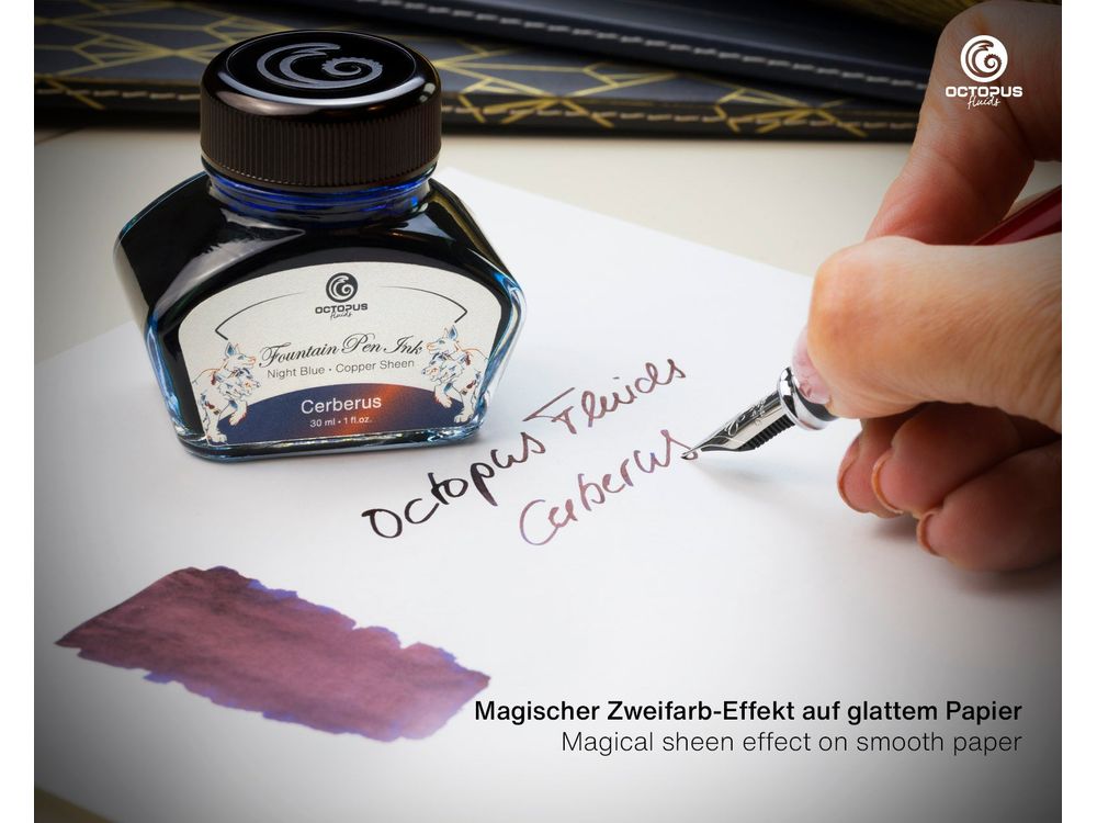 Octopus Sheen Ink (30mL) - Cerberus (Blue/Copper)