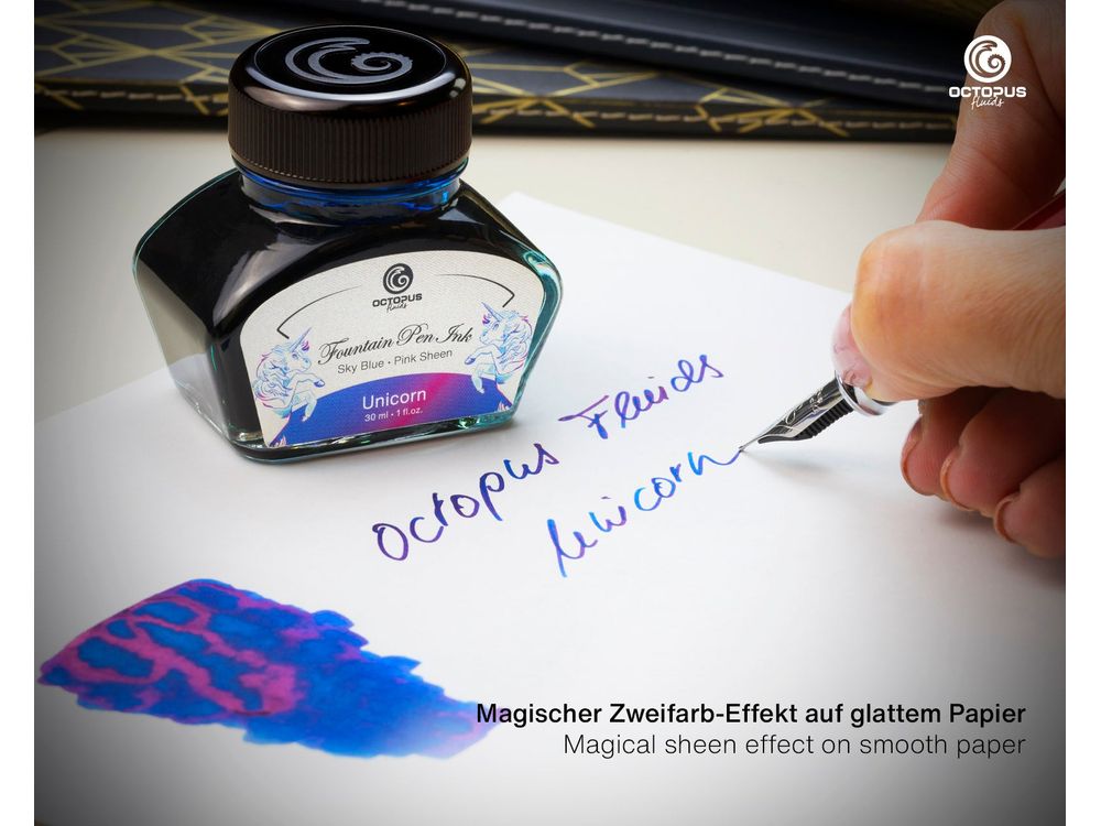 Octopus Sheen Ink (30mL) - Unicorn (Sky Blue/Pink)