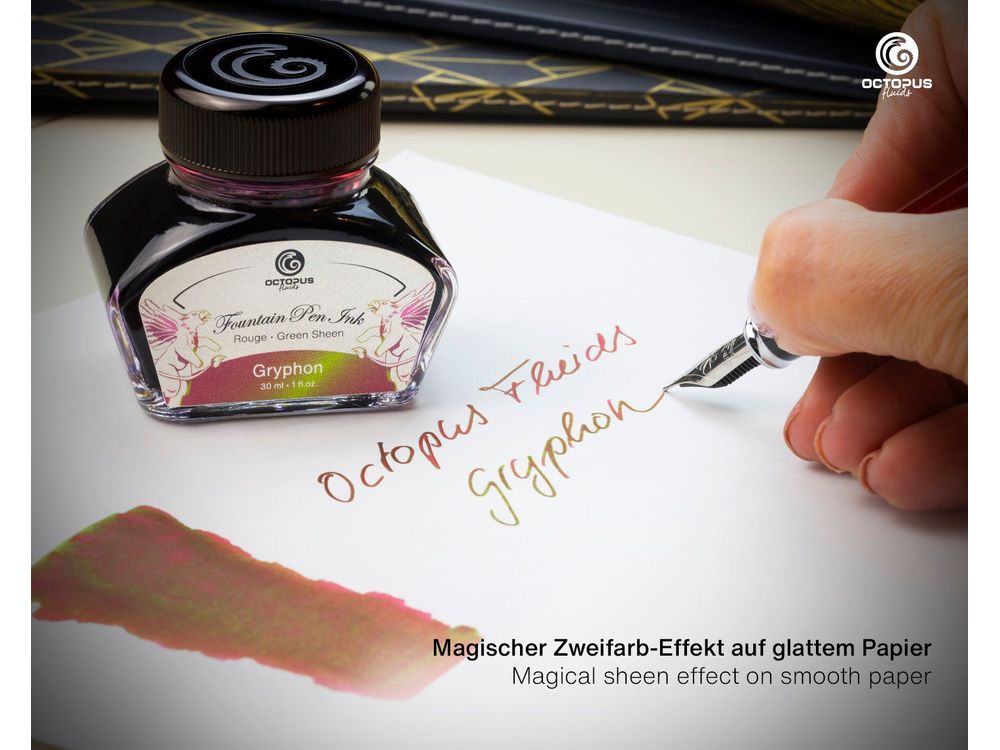 Octopus Sheen Ink (30mL) - Gryphon (Brown/Green)