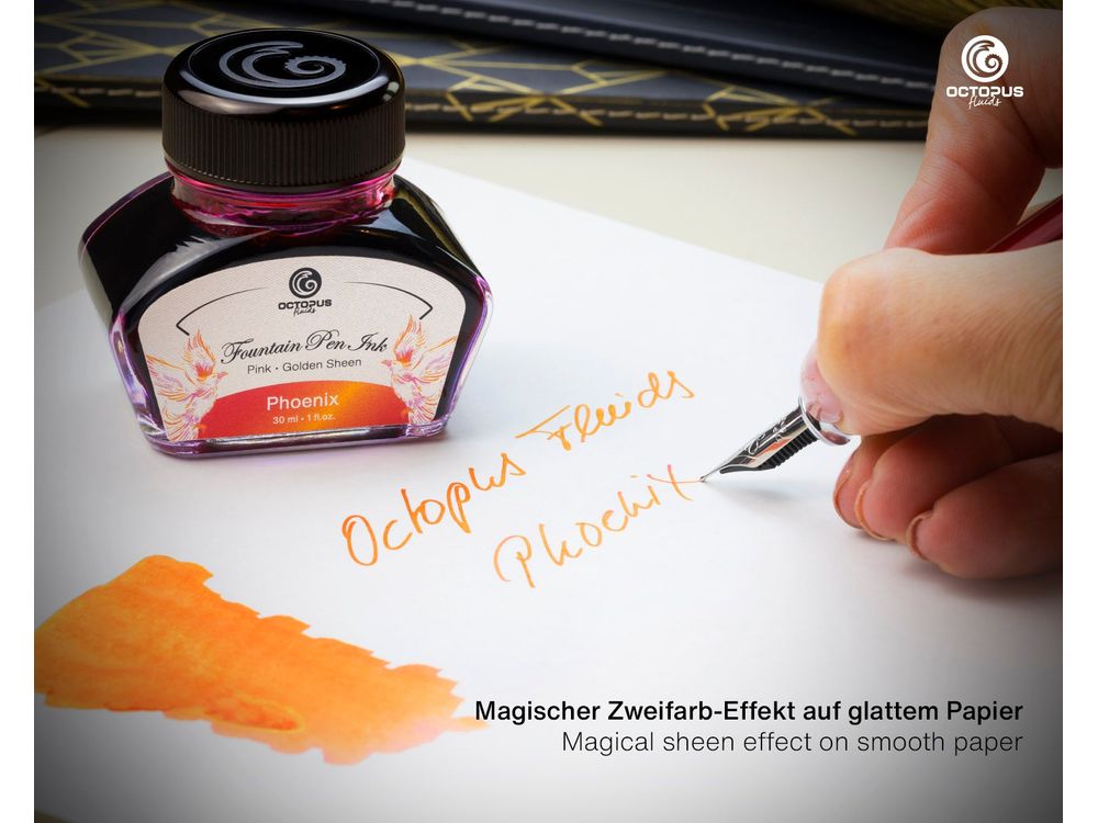 Octopus Sheen Ink (30mL) - Phoenix (Orange/Gold)