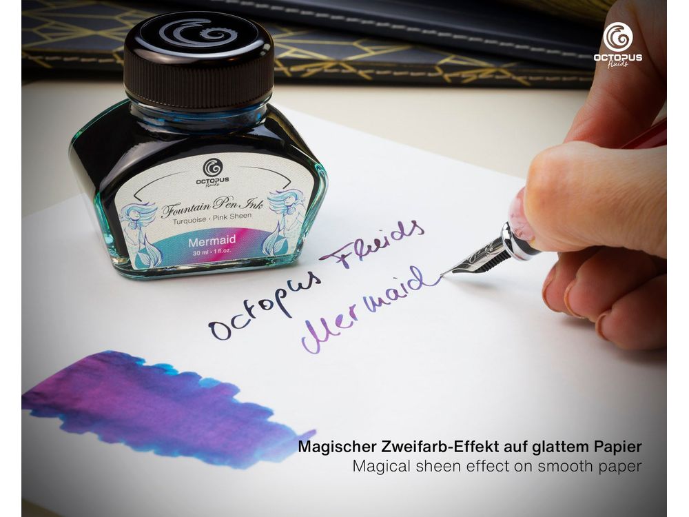 Octopus Sheen Ink (30mL) - Mermaid (Turquoise/Pink)