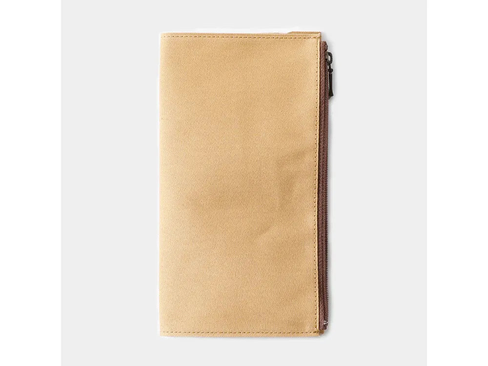 Traveler's Factory Regular Size Refill - Cotton Zipper Case - Beige