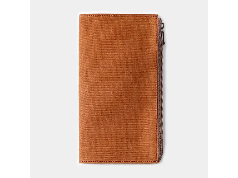 Traveler's Factory Regular Size Refill - Cotton Zipper Case - Brown