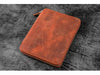 Galen Leather - Leather Zippered A5 Leuchtturm1917 Notebook Folio - Crazy Horse Orange