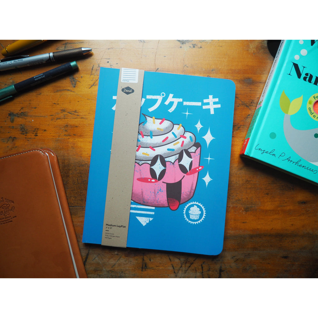 Denik Kawaii Cupcake Medium Layflat Notebook (9" x 7") - Lined