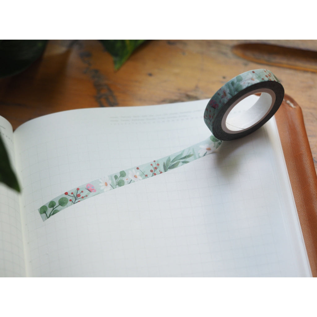 The Little Red House - Washi Tape - Sage Green Floral
