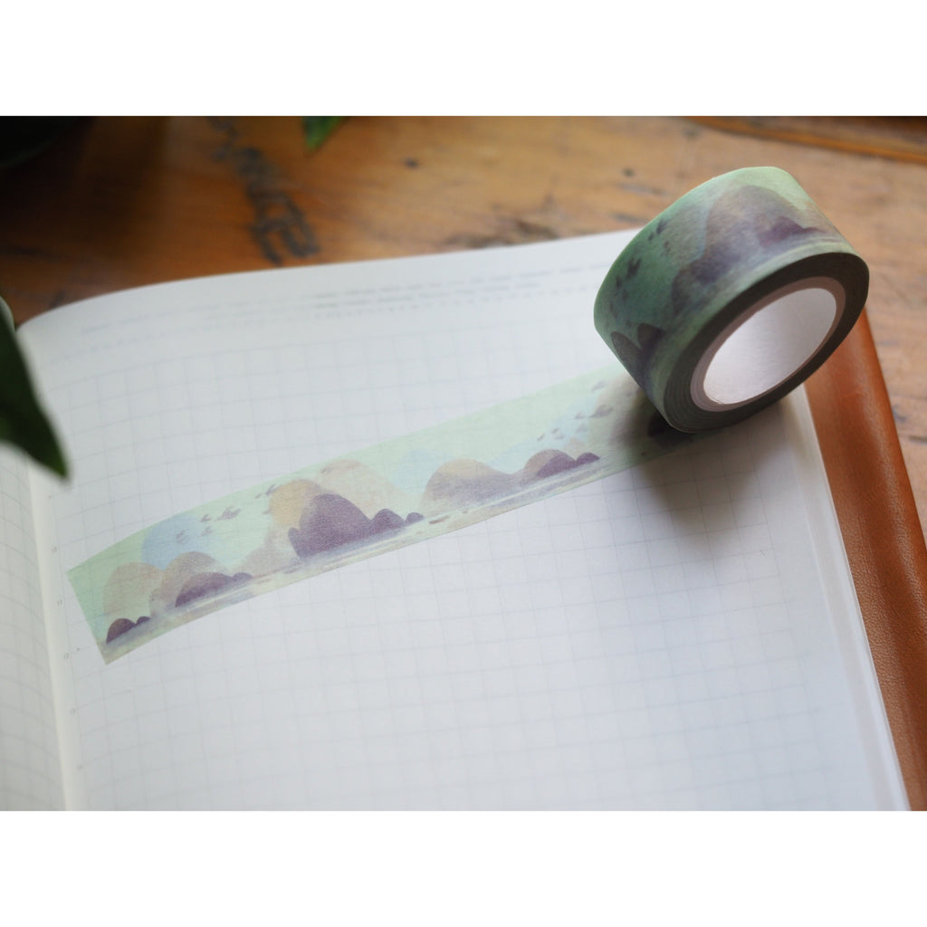 The Little Red House - Washi Tape - Chinese Ink Painting