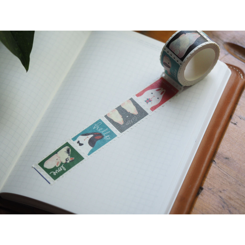 The Little Red House - Stamp Washi Tape - Bunnies