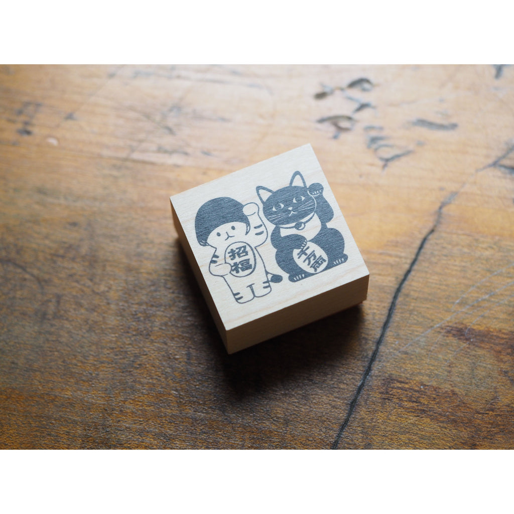 Mushroom Cat Stamp - Manekineko