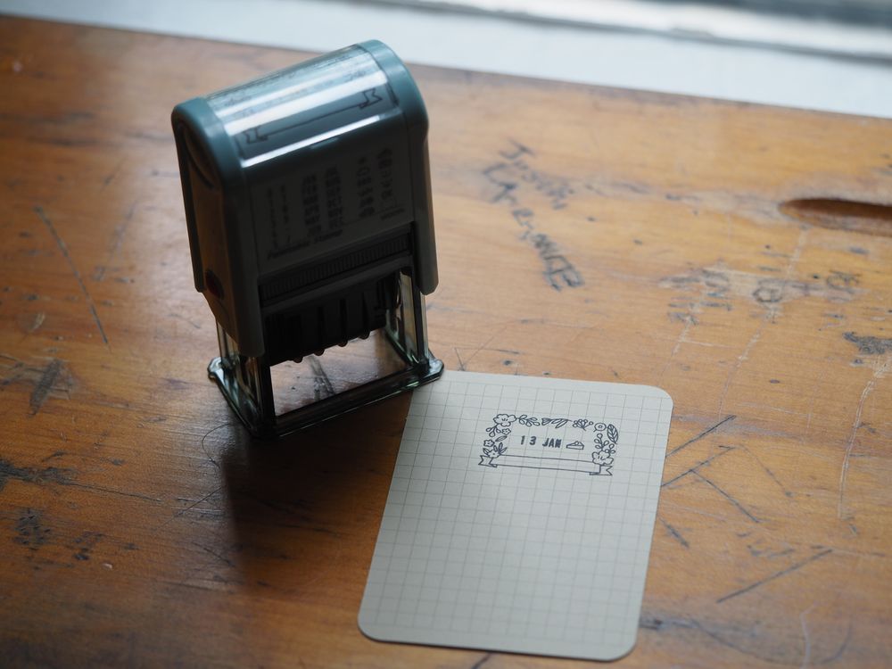 Midori Rotating Stamp - Day & Weather Patterns For Journals And Planners
