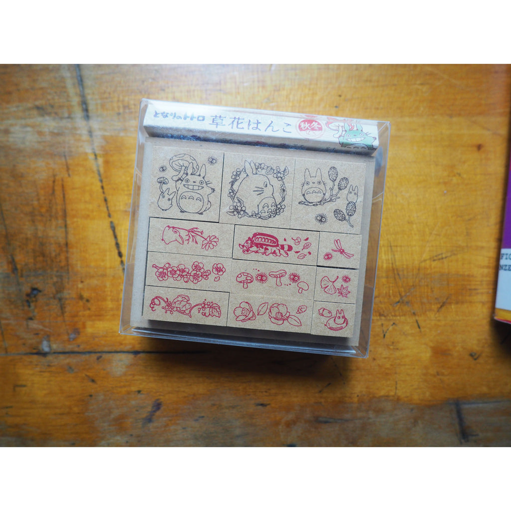 My Neighbor Totoro  Rubber Stamp - Autumn Winter - Set of 12 (SOH-008)