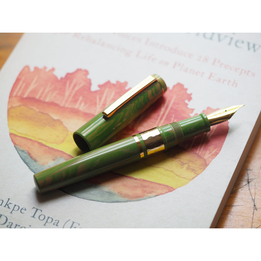 Esterbrook Model J Fountain Pen - Green Lotus Ebonite