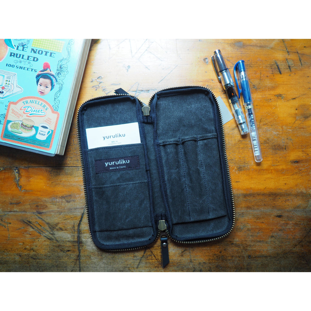 Yuruliku - FLAT tool case 3 pens - Limited Color - Iron Black