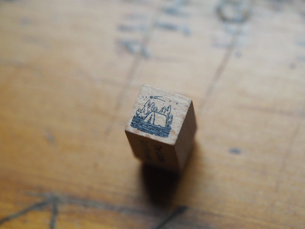 The Little Red House Rubber Stamp - Camping
