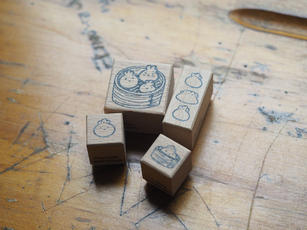The Little Red House Rubber Stamp - Bao and Dumpling (Set of 4)