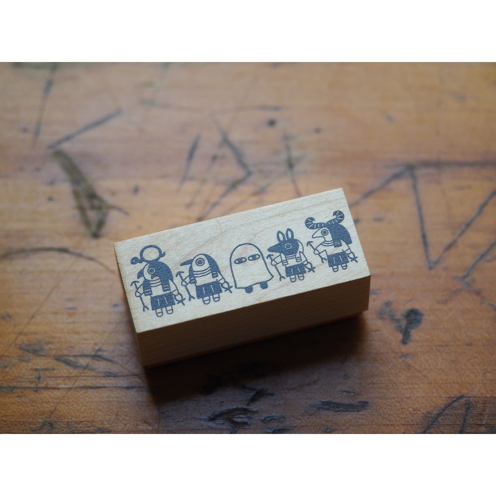 Hankoyamuramin Wooden Stamp -  Friends