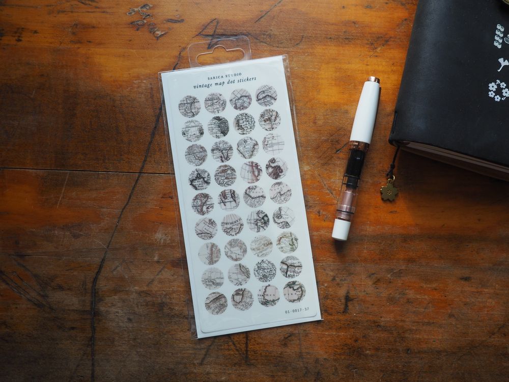 Sarica Studio - Sticker Sheet - Vintage Map Dot