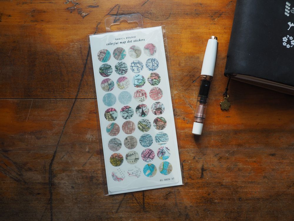 Sarica Studio - Sticker Sheet - Colorful Map Dot