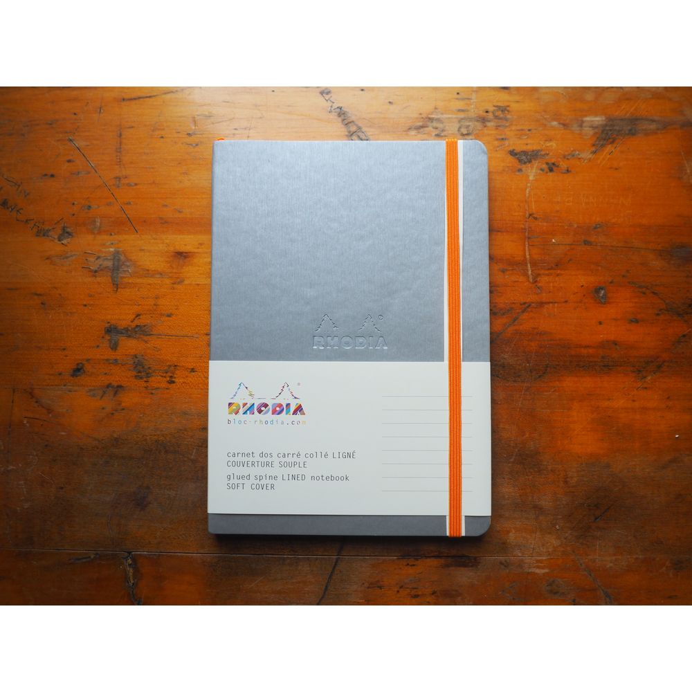 Rhodiarama A5 - Softcover Notebook - Silver Lined