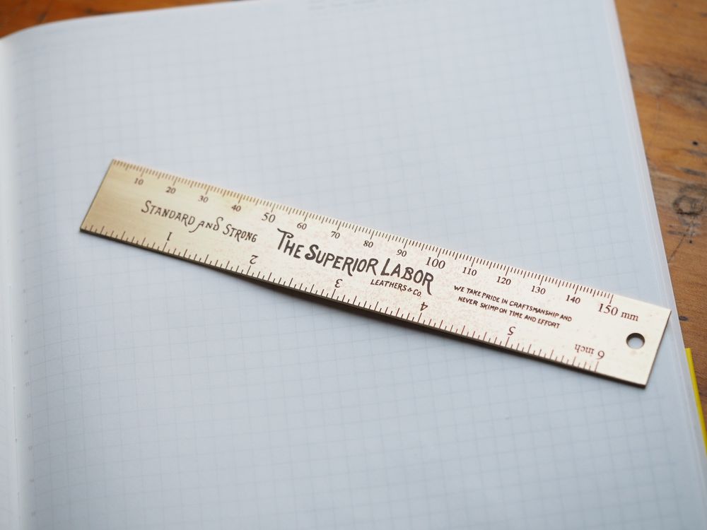 The Superior Labor - Brass Ruler - 15cm – Wonder Pens