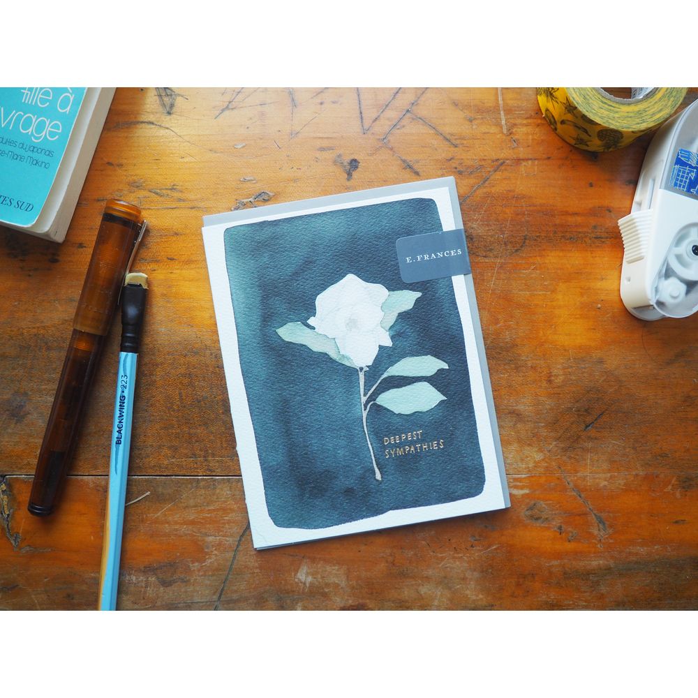 E. Frances Paper - Card - White Flower