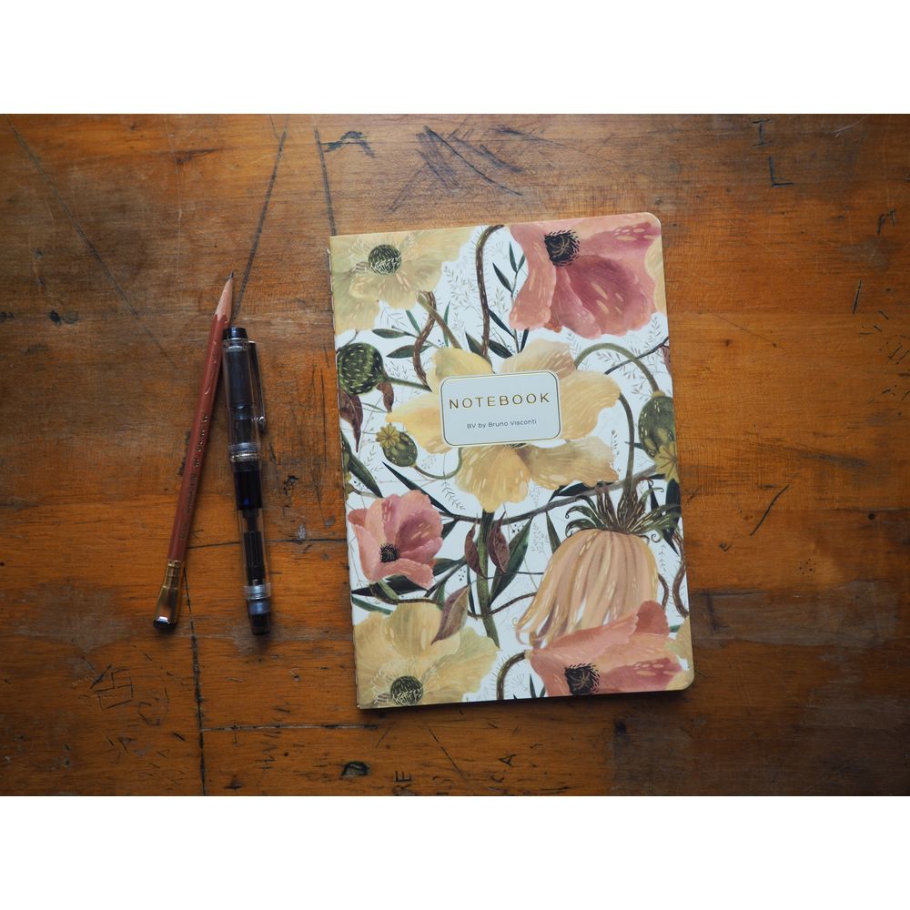 Bruno Visconti A5 Lined Notebook -Soft Petals