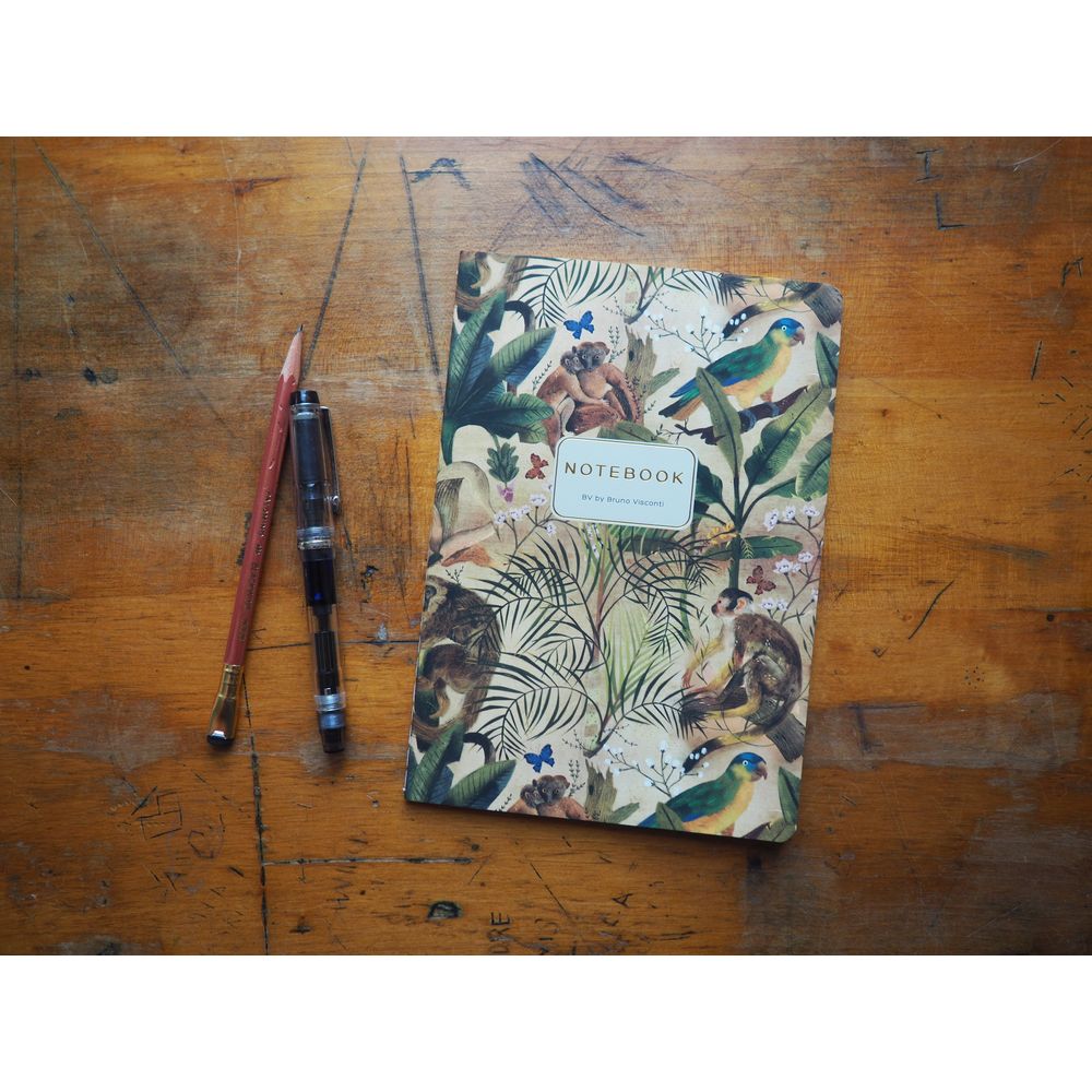 Bruno Visconti A5 Lined Notebook - Jungle