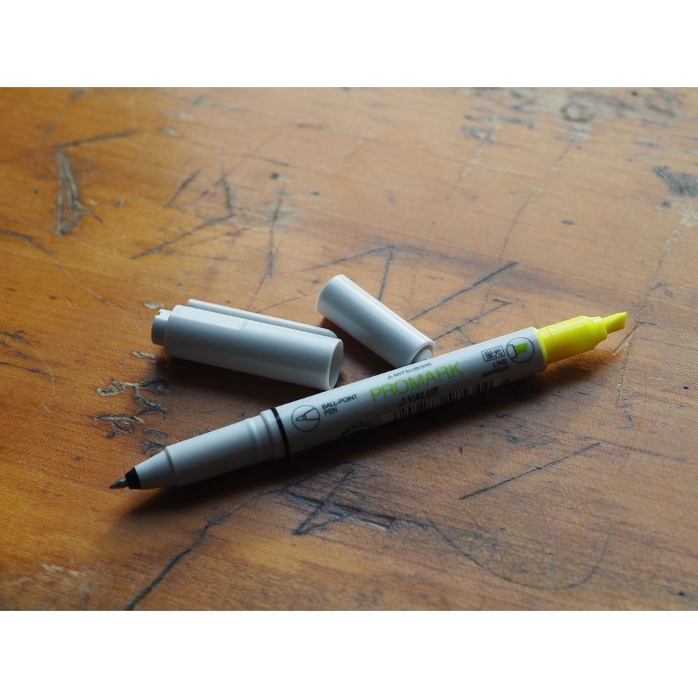 Uni Mitsubishi Pencil Pro Mark Highlighter with Ballpoint Pen