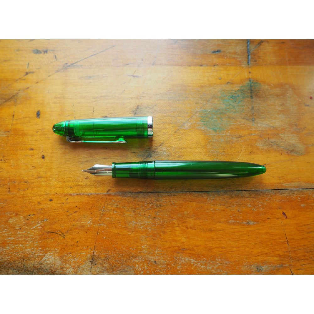 Sailor Compass 1911 Fountain Pen (Steel Nib) - Transparent Green