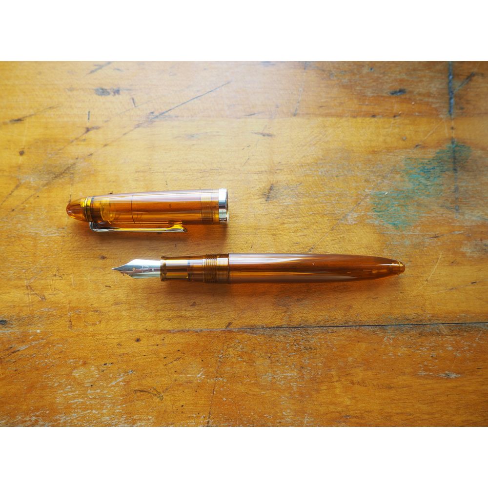 Sailor Compass 1911 Fountain Pen (Steel Nib) - Transparent Brown