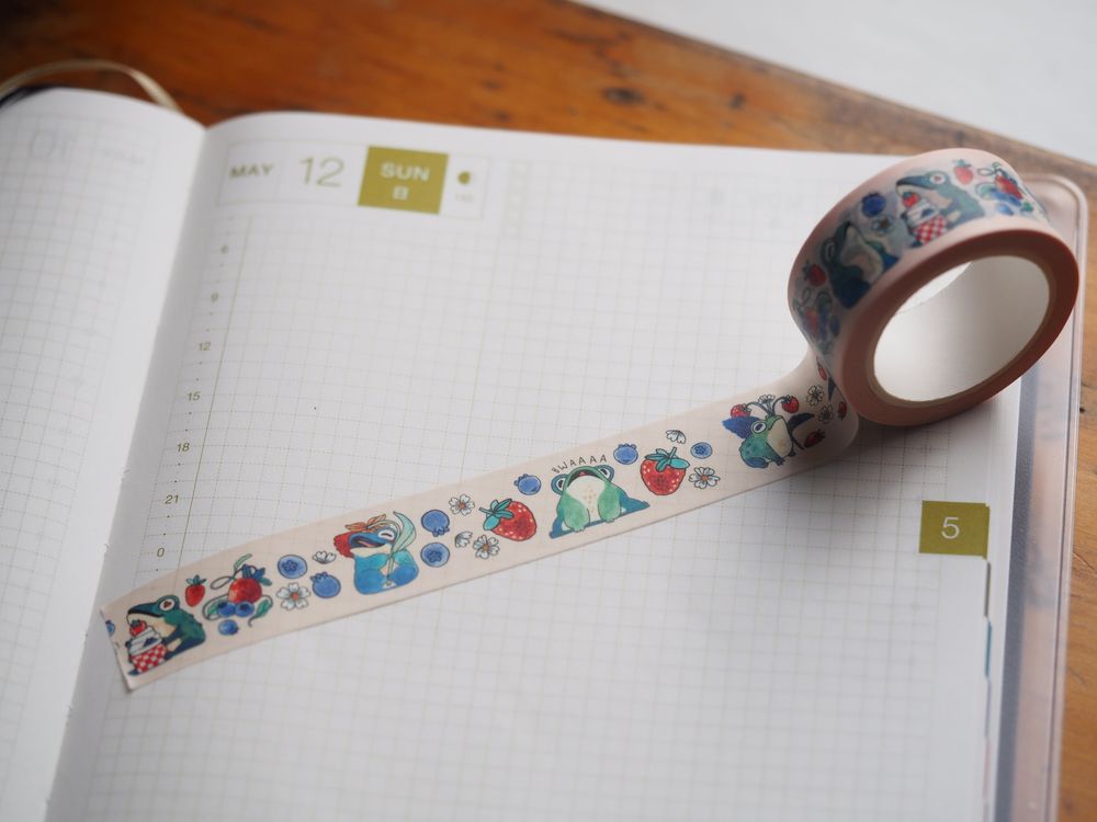 Shelley Couvillion Washi Tape - Frogs and Berries