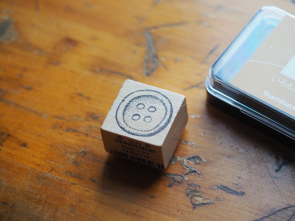 Heindesign Rubber Stamp - Round Button