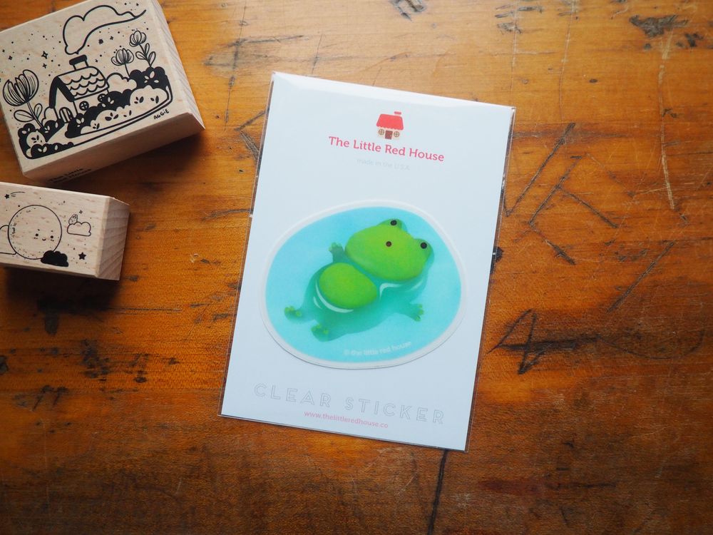 The Little Red House Sticker - Chill Frog