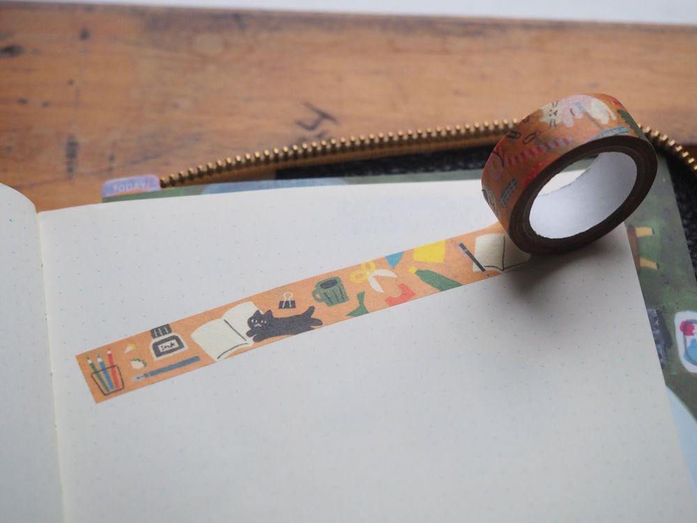 Furukawashiko - Washi Tape  - Cat Stationery (QMT61)