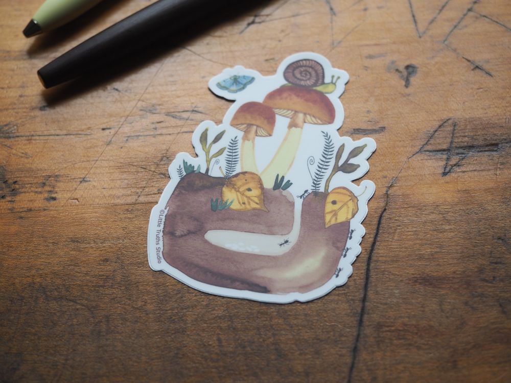 Little Truths Studio - Vinyl Sticker - Caesar's Mushroom