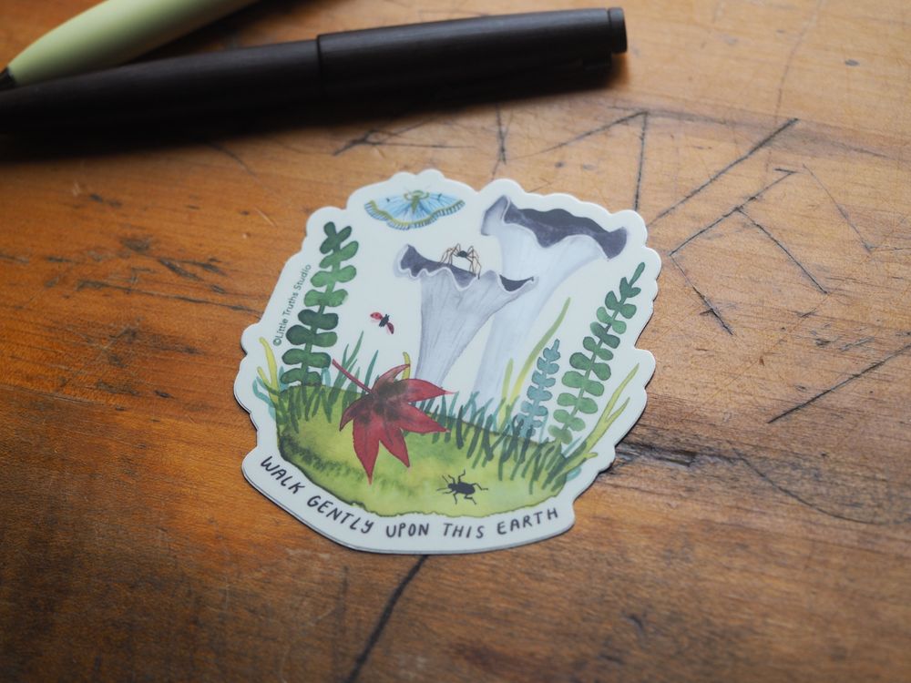 Little Truths Studio - Vinyl Sticker - Walk Gently Upon This Earth