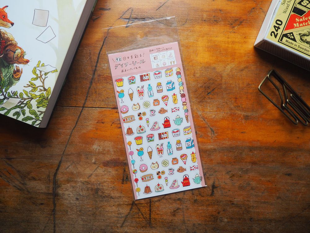 Furukawashiko - Transparent Stickers -  1 Sheet - Sweets