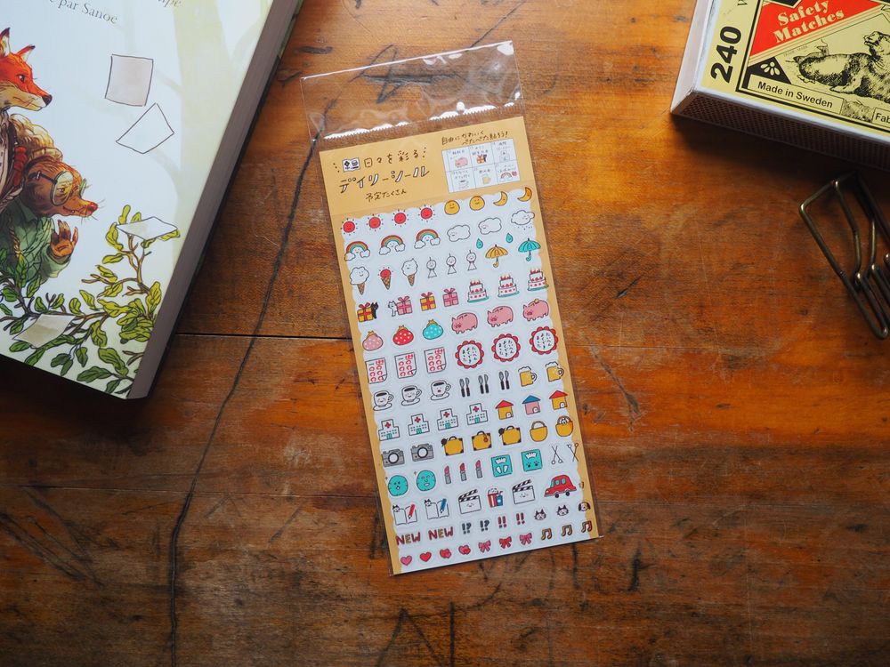 Furukawashiko - Transparent Stickers -  1 Sheet - Planner Stickers