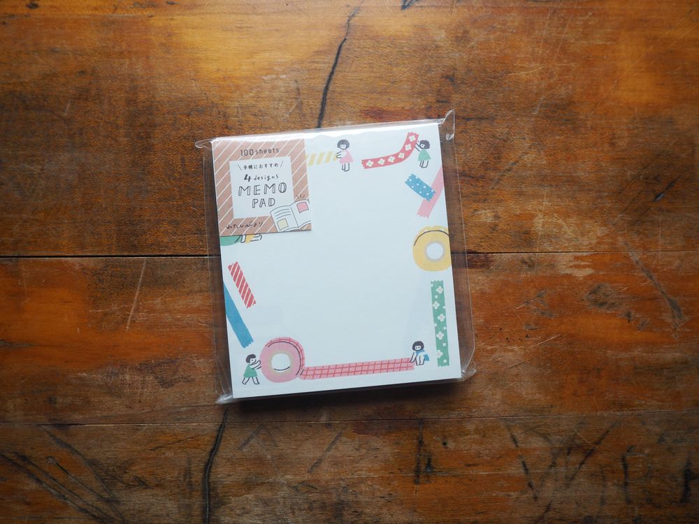 Furukawashiko - Memo Pad -  100 Sheets - Girl with Washi (LM170)