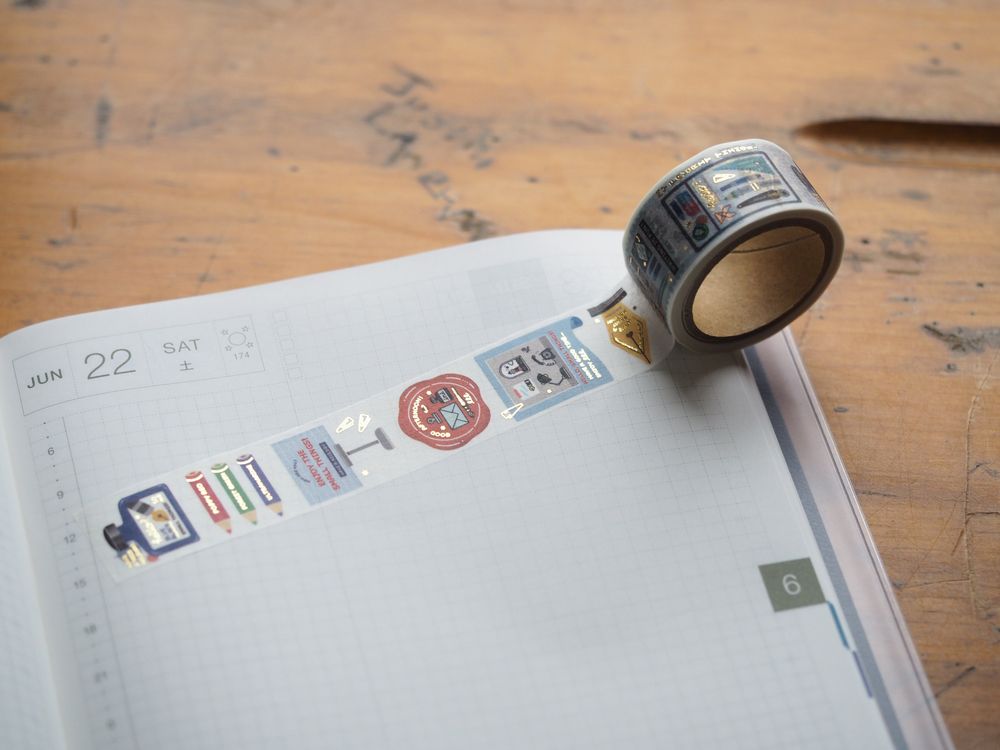 eric x Papier Platz Washi Tape - Writing Tools (52-060)