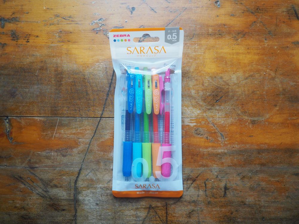 Zebra Sarasa Ballpoint Pen Set - 0.5mm (Pack of 5)