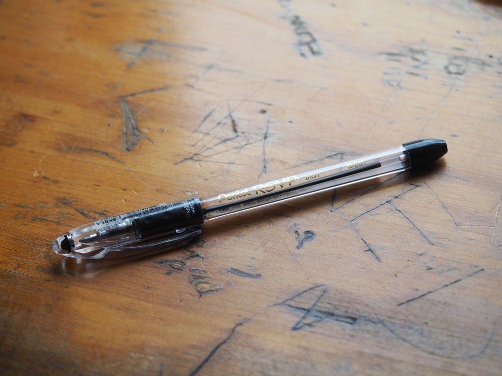 Pentel R.S.V.P. Ballpoint (Capped) - 1.0mm - Black