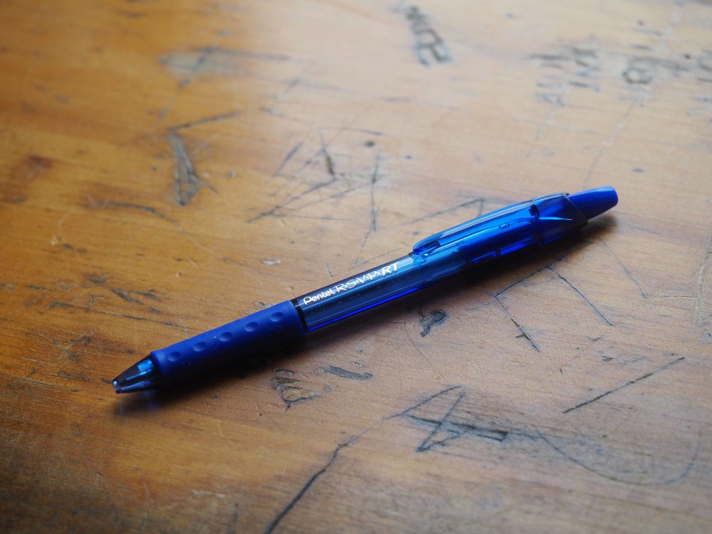 Pentel R.S.V.P. Ballpoint (Retractable) - 1.0mm - Blue