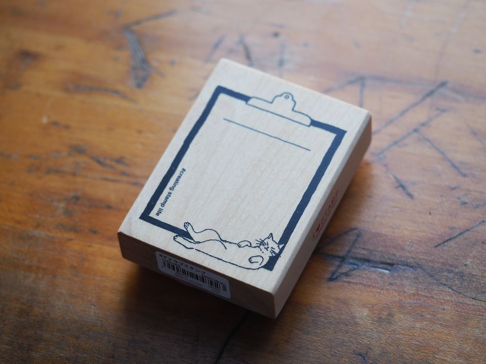 Kodomo No Kao - I Love Stamp - Clipboard Cat - 1540-002